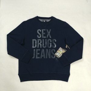 $265 PRPS Goods & Co Sex Drugs Jeans Fleece Sweater Size XL 2XL Urban Streetwear